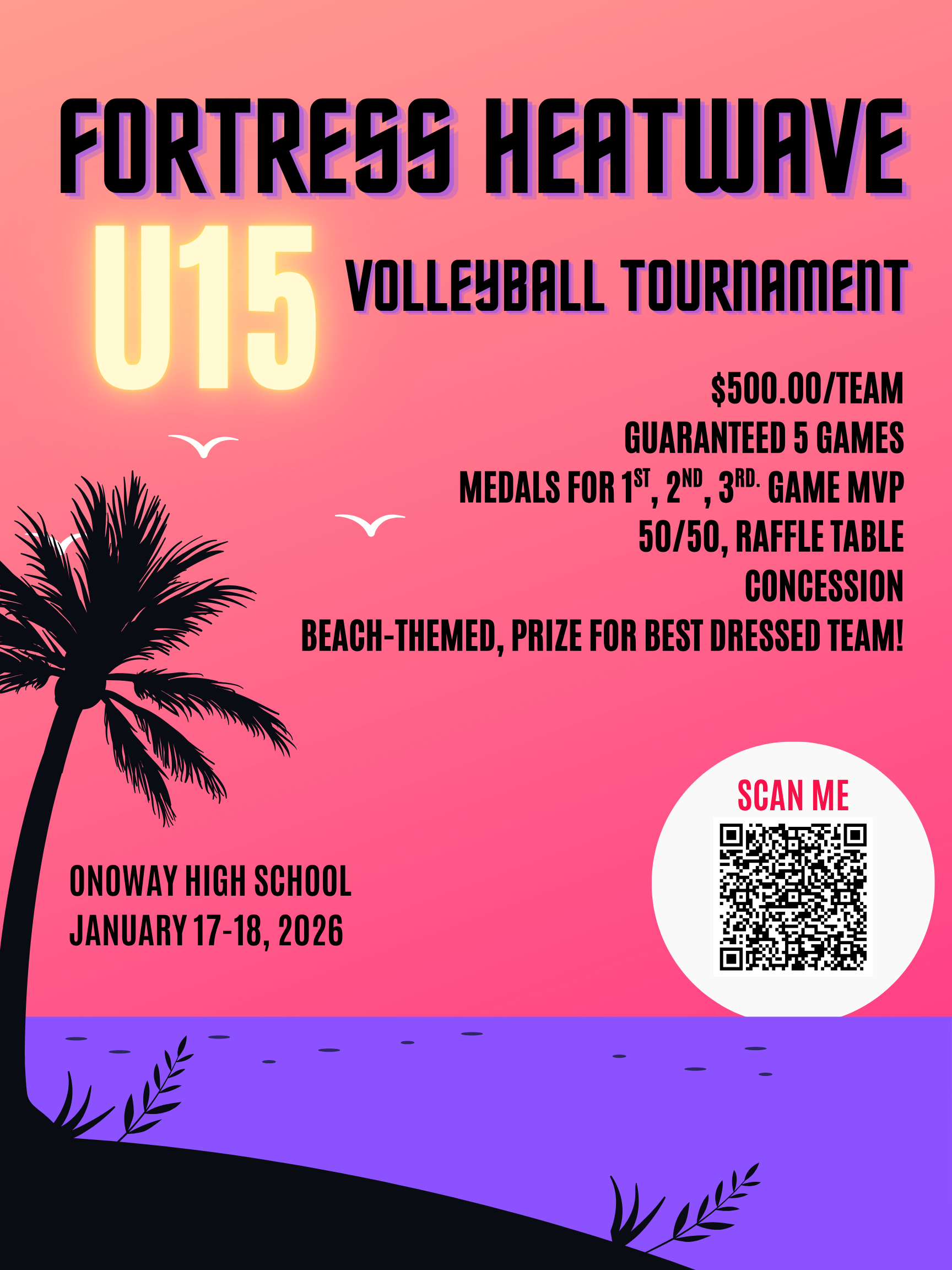 Tropical Sunset Purple Colorful Motivational Poster (5)